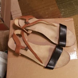 Black and beige espadrilles